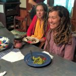 One of many monthly potlucks at Azule, where community members meet and greet – and eat.